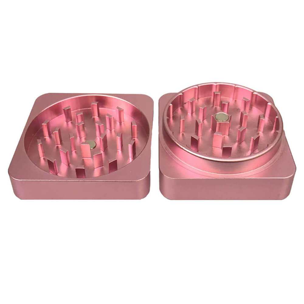Best Buds Flat Square Aluminium Grinder 2 pièces (50 mm)