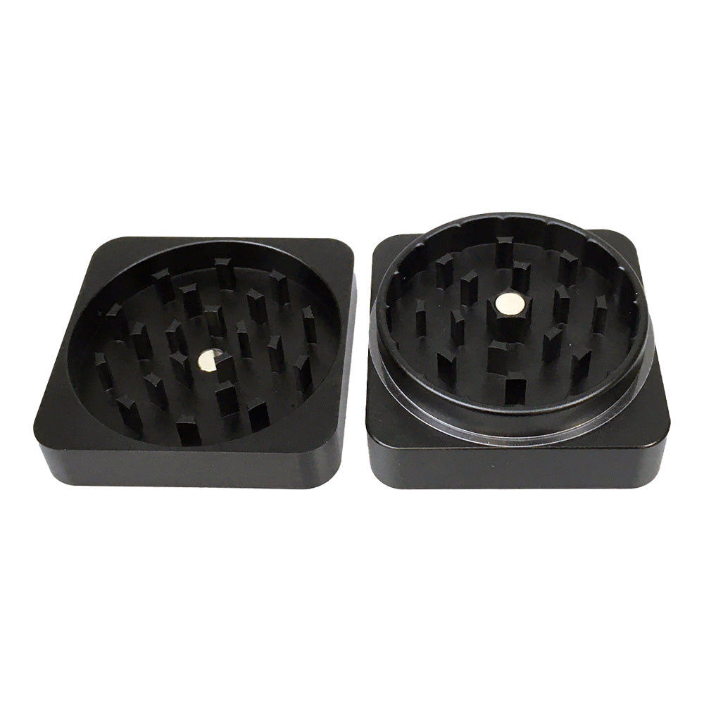 Best Buds Flat Square Aluminium Grinder 2 pièces (50 mm)