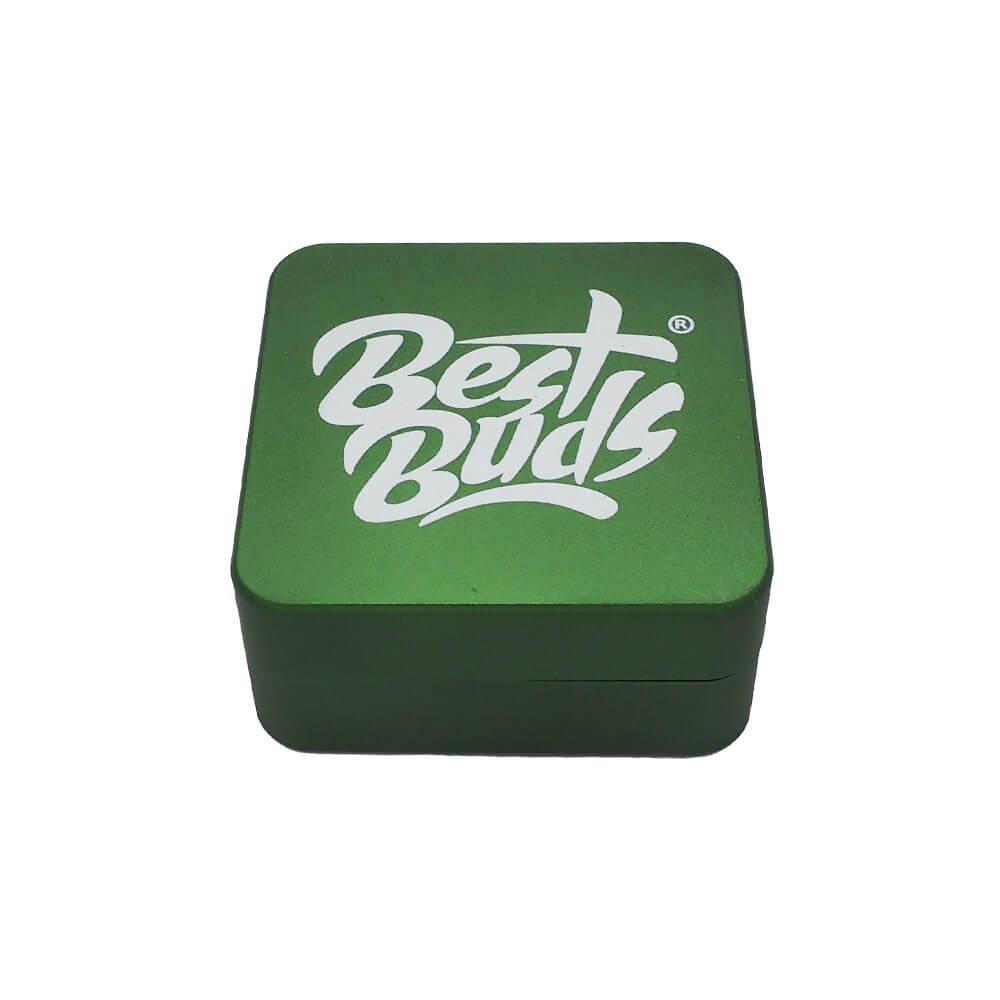 Best Buds Flat Square Aluminium Grinder 2 pièces (50 mm) 
