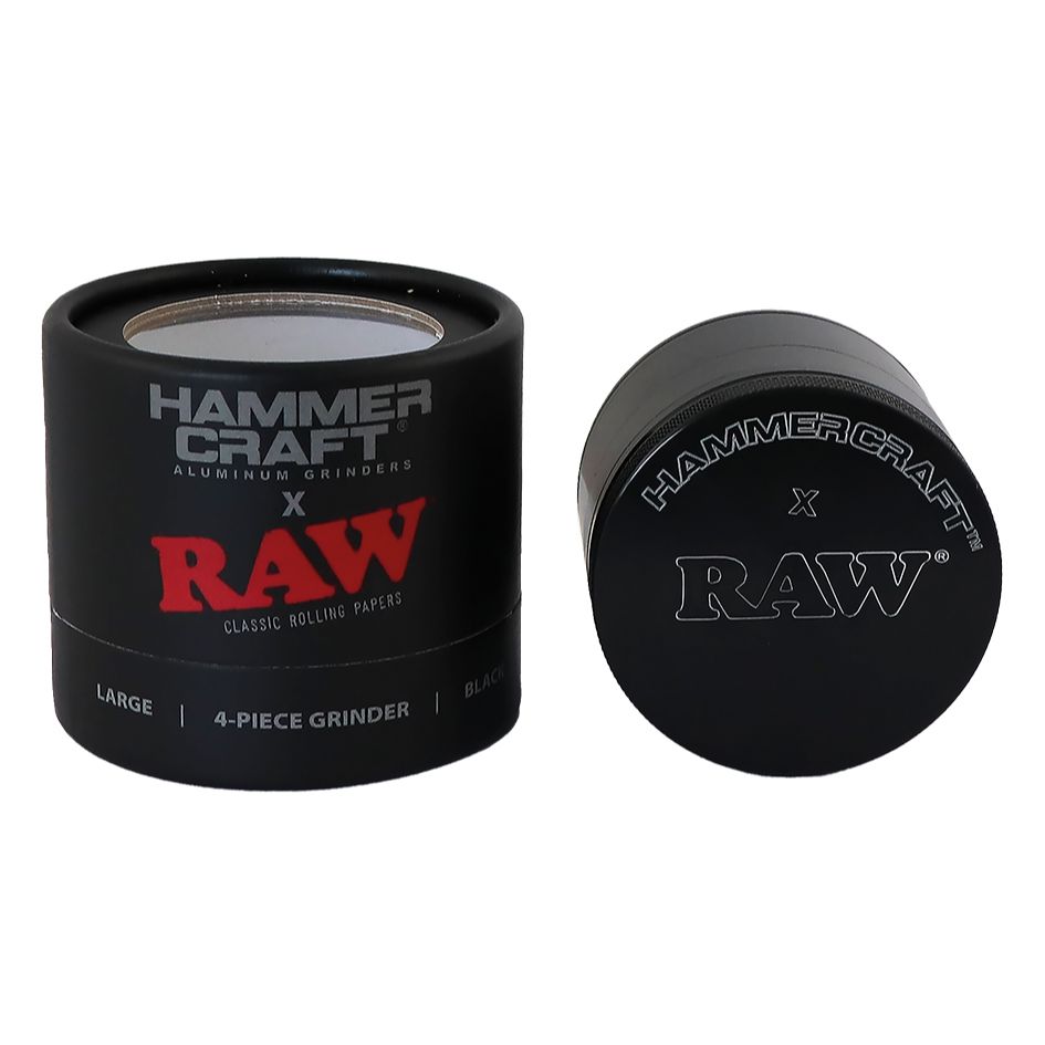 RAW Hammer Craft Grand Aluminium Grinder 4 pièces-60 mm