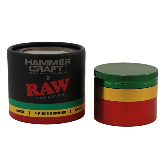 RAW Hammer Craft Grand Aluminium Grinder 4 pièces-60 mm