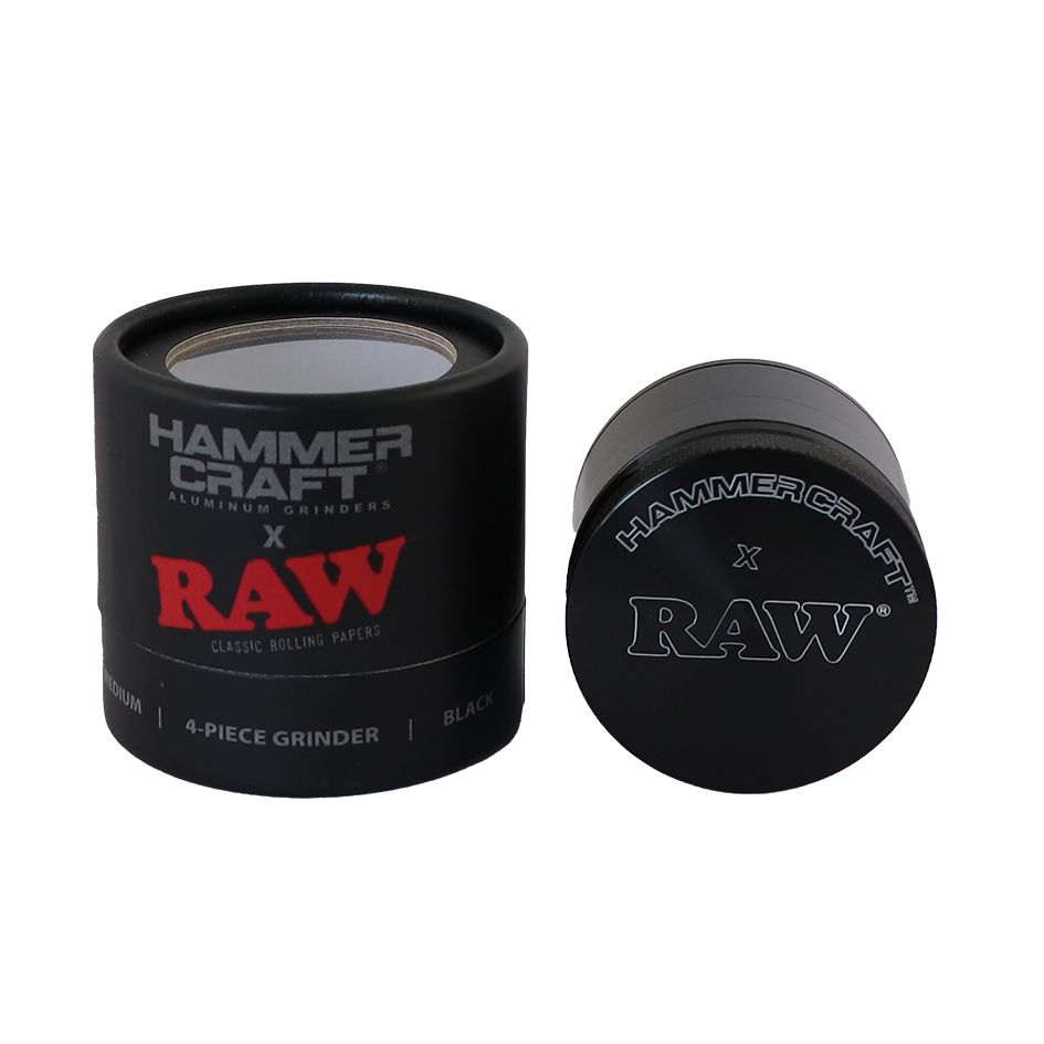 RAW Hammer Craft Medium Aluminium Grinder 4 pièces-55 mm