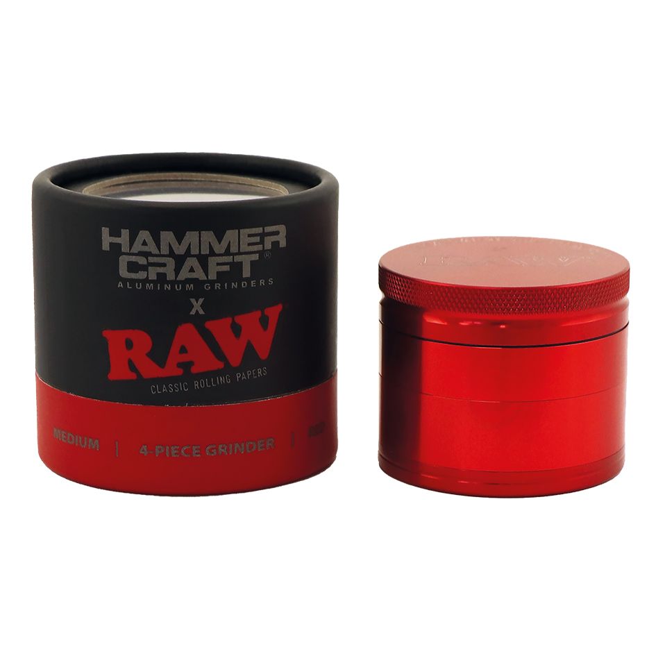 RAW Hammer Craft Medium Aluminium Grinder 4 pièces-55 mm