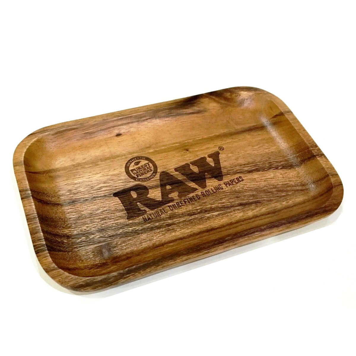 Plateau à rouler en bois brut